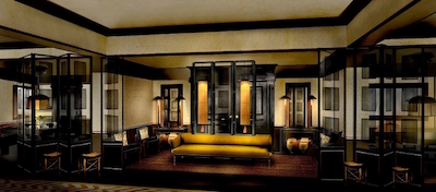 Rendering of the lobby at The Duxton House by Anouska Hempel Design (PRNewsFoto/Marriott International)